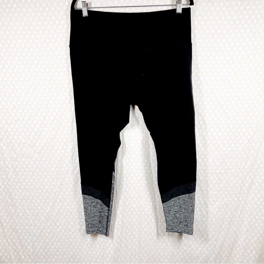 Beyond Yoga Black Grey Colorblock Space Dye High Rise Leggings